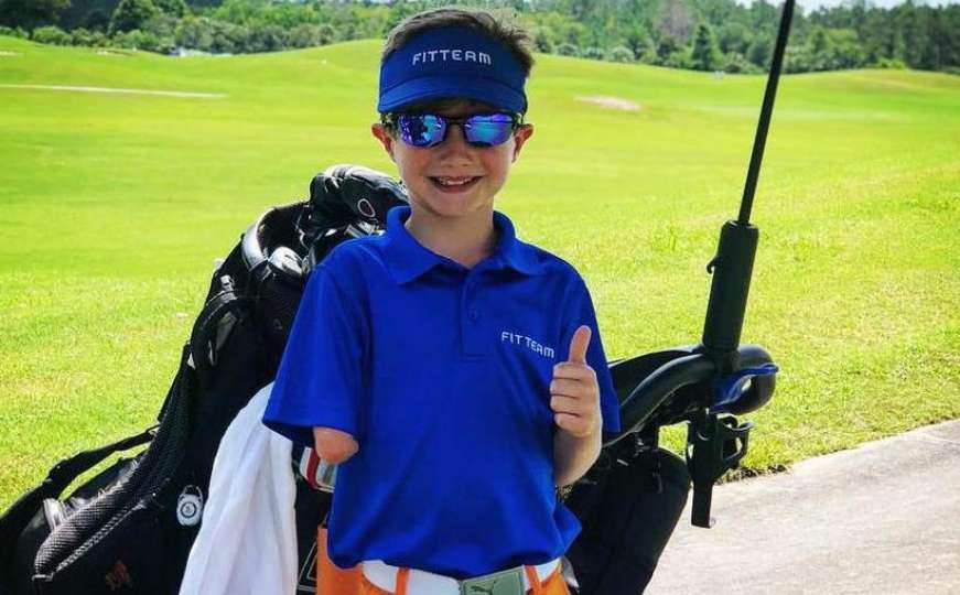 Čudo od djeteta: Mališan (9) rođen bez desne ruke u golfu obara rekorde