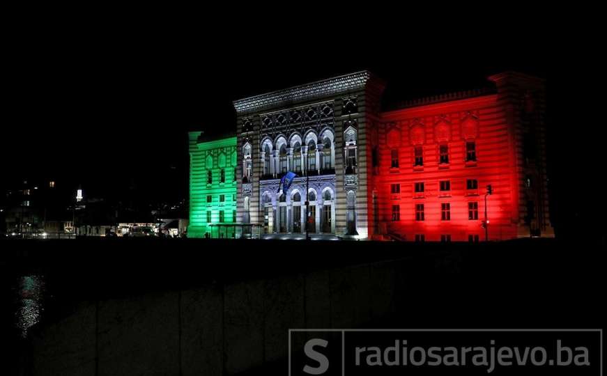 Poruka podrške: Vijećnica večeras u bojama zastave Italije 