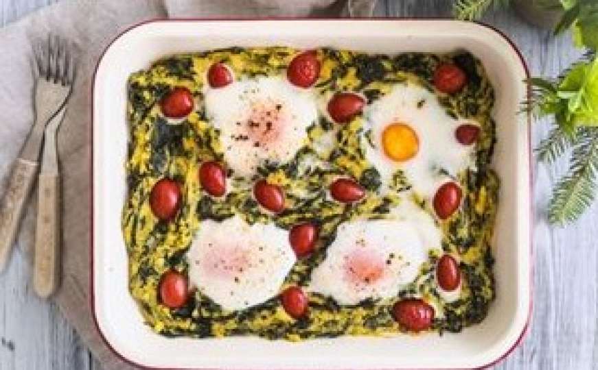 Sedmični jelovnik: Pečena palenta sa špinatom i jajima