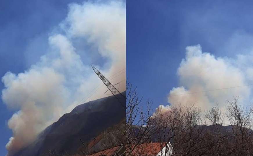 Gori brdo iznad Mostara: Teren nepristupačan, vatrogasci nemoćni zbog mina