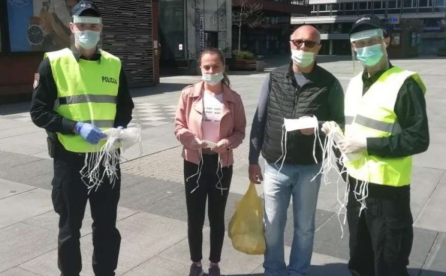 Pripadnici MUP-a KS dijelili maske građanima Sarajeva