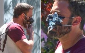 Ben Affleck postao hit na internetu: Ni maska ga ne spriječava da uživa u nikotinu