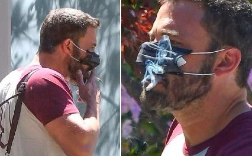 Ben Affleck postao hit na internetu: Ni maska ga ne spriječava da uživa u nikotinu