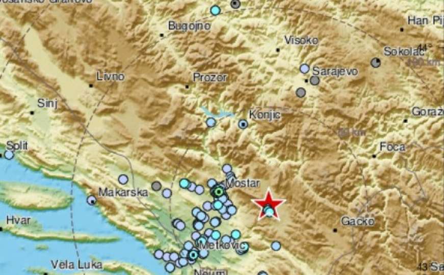 Zemljotres uznemirio građane BiH, osjetio se i u Dubrovniku