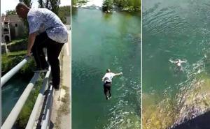 Snimak se dijeli društvenim mrežama: S mosta na Cetini skočio u rijeku