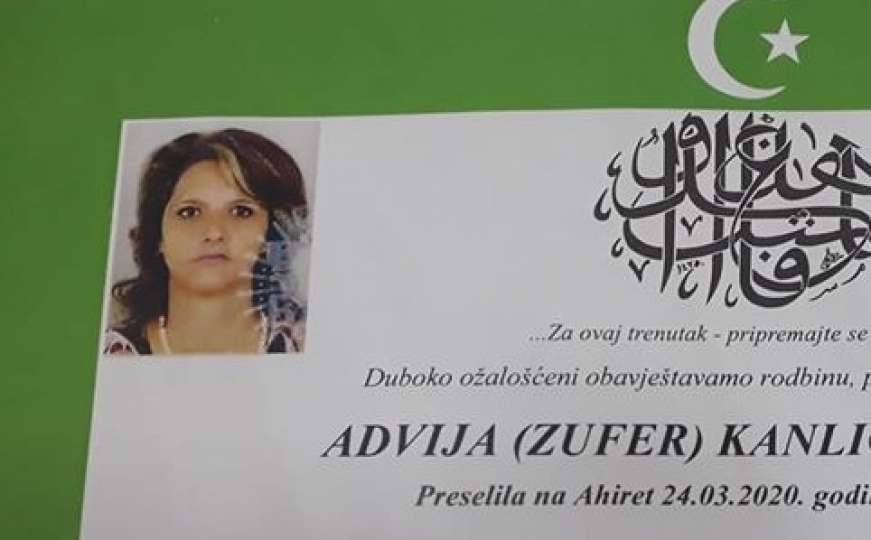 Nakon dva mjeseca bit će ukopana Advija Kanlić iz Sarajeva