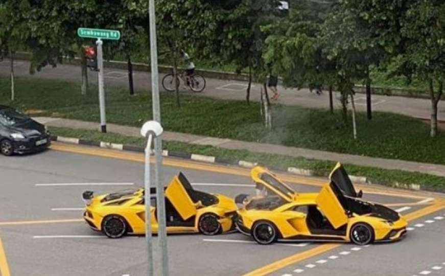 Kolike su šanse da se ovako nešto dogodi: Pogledajte sudar dva žuta Lamborghinija 
