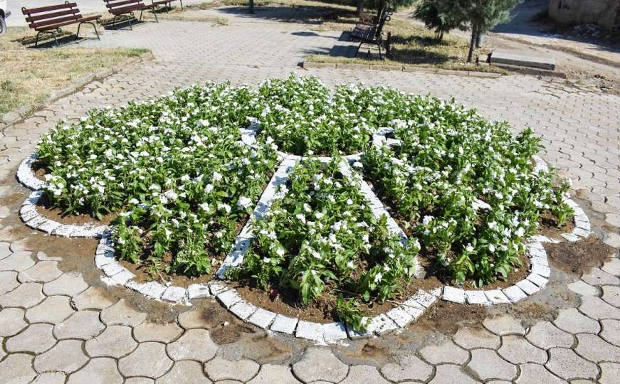 Sj. Makedonija: Park u bošnjačkom selu uređen u obliku "Srebreničkog cvijeta"