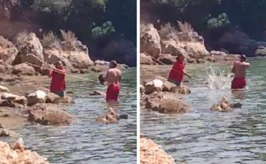Čovjek iz viralnog snimka o "lopatanju" turiste: Samo sam ga pošpricao... 