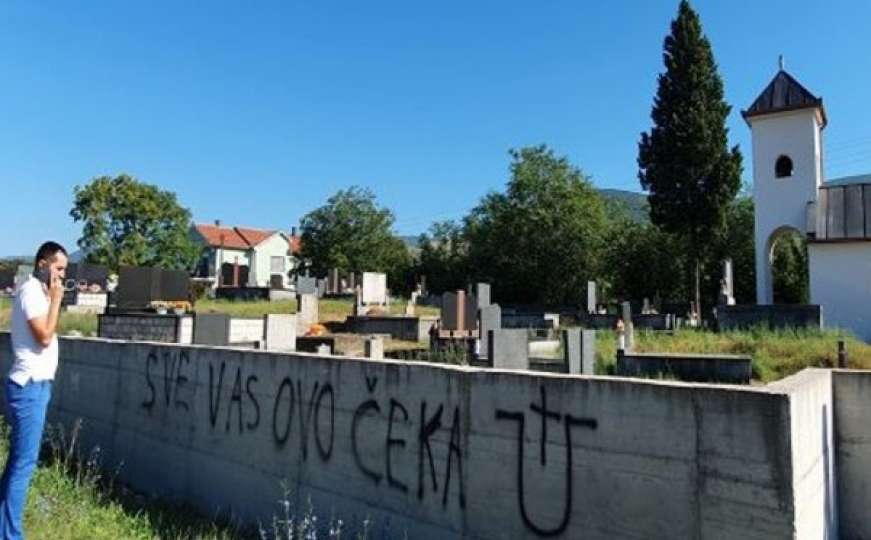 "Sve vas ovo čeka": Ustaški simboli i prijetnje na pravoslavnom groblju u Š. Brijegu