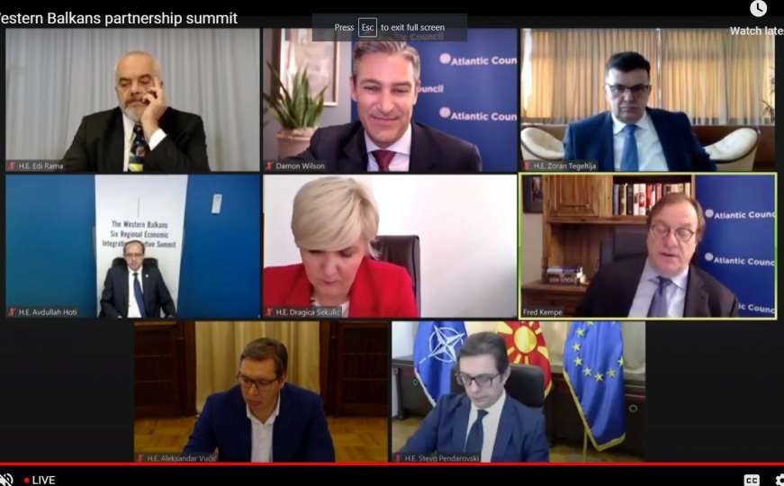 Tegeltija na video samitu Zapadnog Balkana: Značajan razvojni potencijal