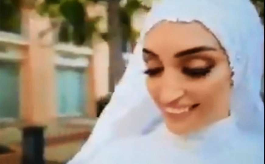 Snimak s vjenčanja u Bejrutu: Detonacija prekinula fotografiranje mladenke