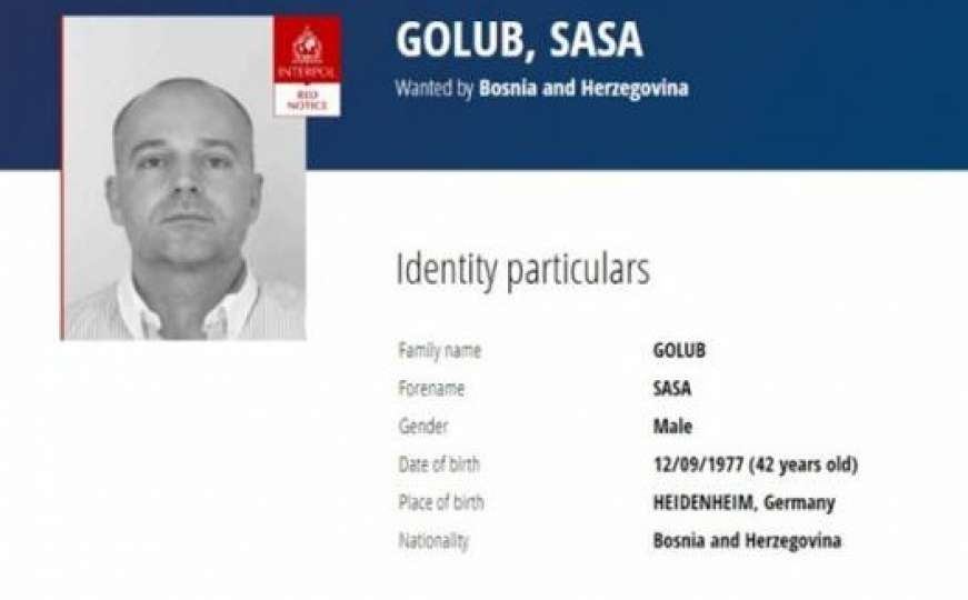 Interpol raspisao potjernicu za Golubom, osumnjičenim za ubistvo Nedžiba Spahića