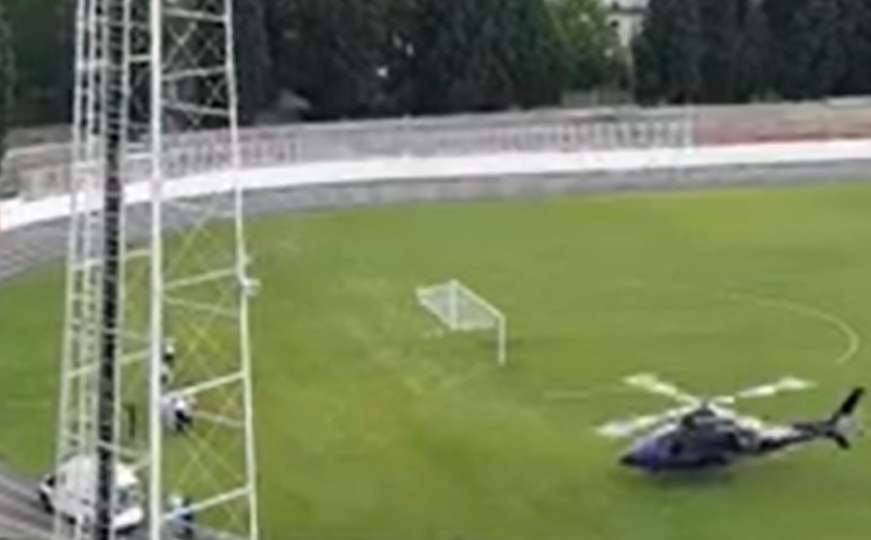 Šta helikopter Republike Srpske radi na stadionu u Mostaru?