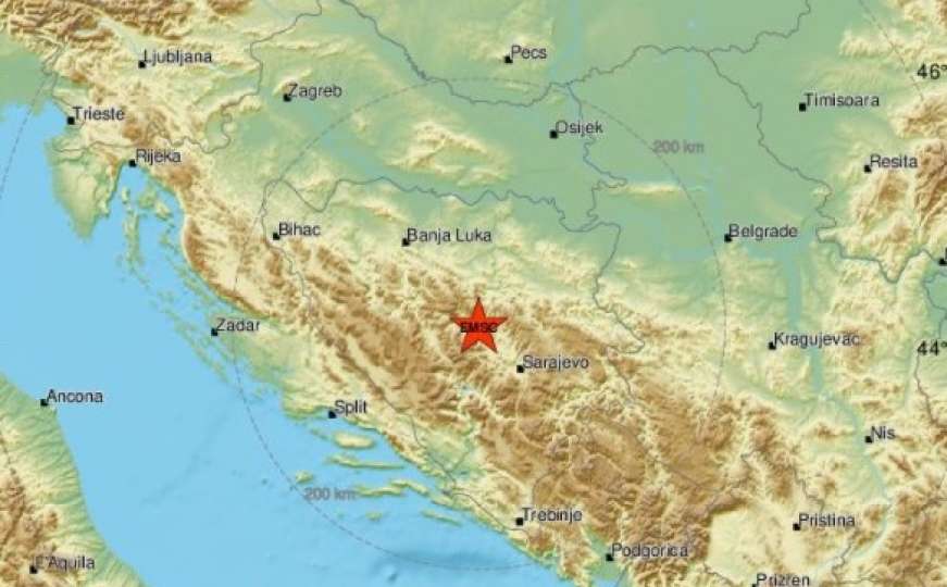 Novi zemljotres potresao Bosnu i Hercegovinu