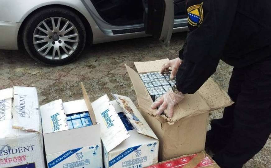 Granična policija BiH zaplijenila 7.250 kutija cigareta