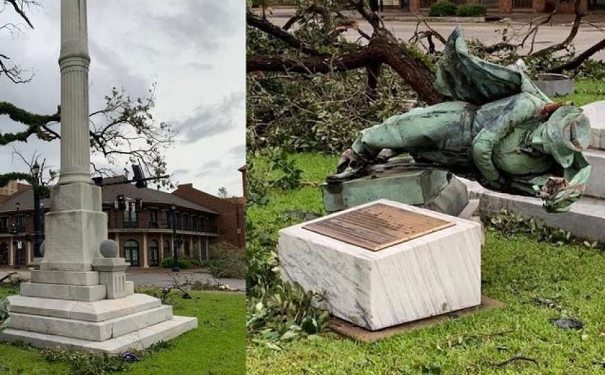 Nakon što je vlast odbila uklanjanje: Uragan srušio sporni spomenik
