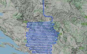 Bizarna putanja: Avion iznad Hercegovine bilježio neobičan smjer kretanja