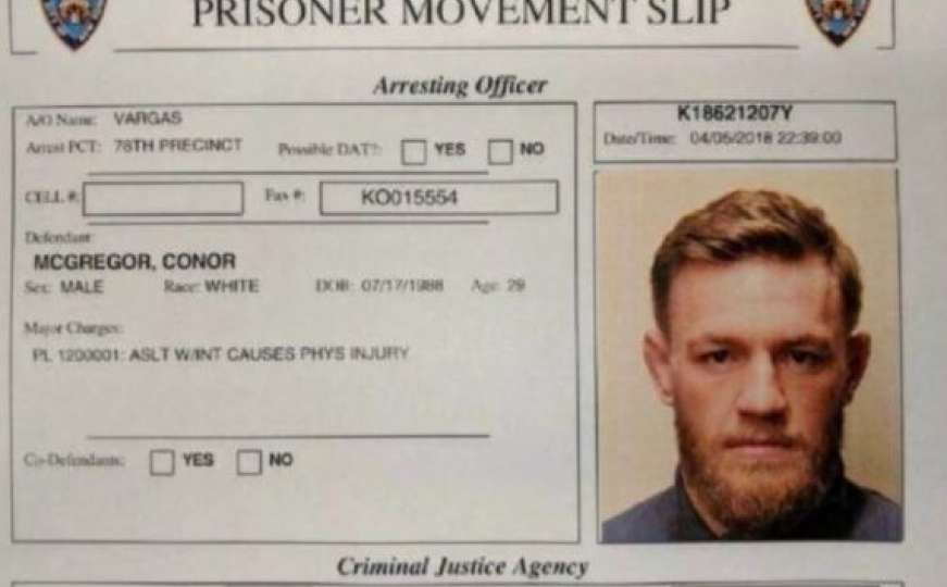 Uhapšen Conor McGregor
