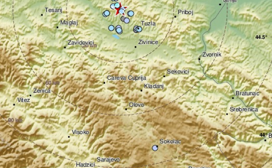 Zemljotres pogodio BiH: Prvi podaci pokazuju 2,7 stepeni Richtera