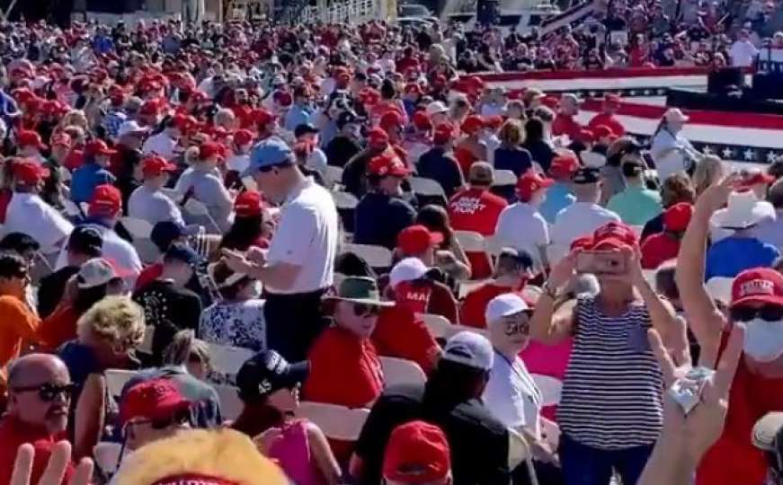 Trump na skupu u SAD: Prisutni bez maske i distance podržali predsjednika