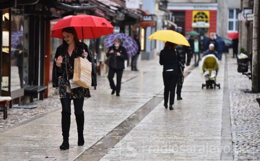 Danas u Bosni i Hercegovini oblačno vrijeme s kišom