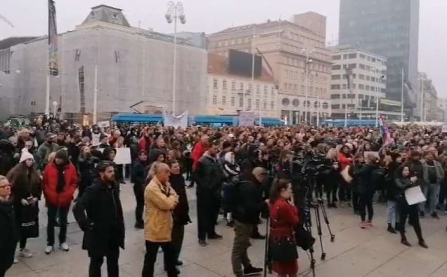 Zagreb: Protesti protiv mjera kriznog štaba - rijetki nosili maske, nema ni distance