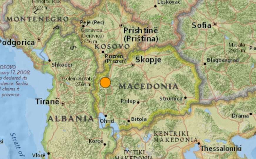 Snažan zemljotres pogodio Sjevernu Makedoniju