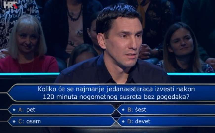 Milijunaš: Denis ispao zbog pitanja o penalima - znate li vi odgovor?