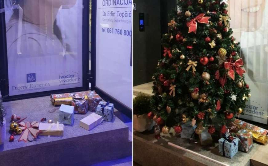 Samo u BiH: Lopovi ukrali novogodišnju jelku ispred ordinacije