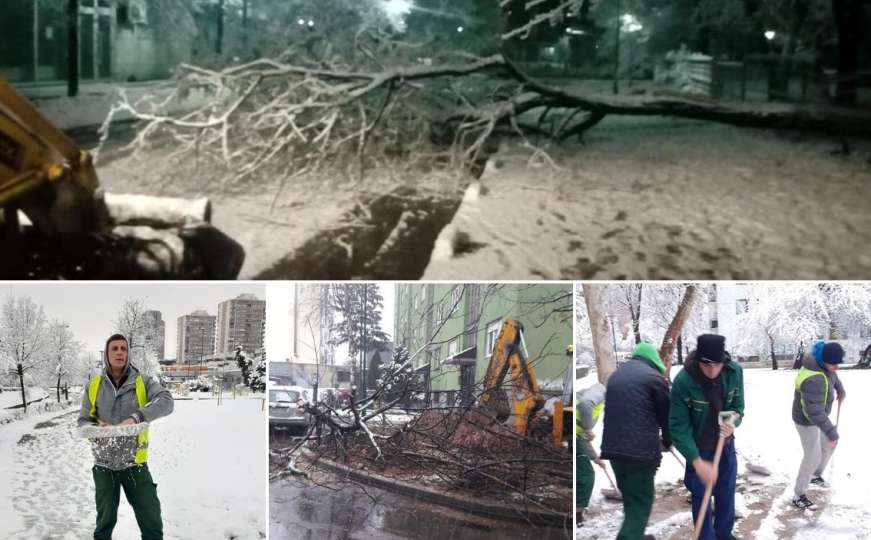 Dežurne službe na terenu: Pogledajte kakvu je štetu snijeg napravio u Sarajevu 