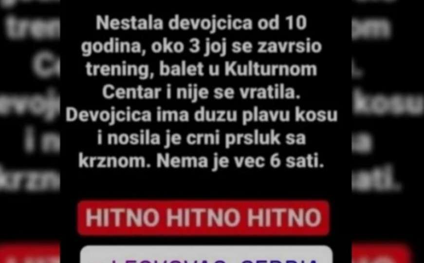 Poruka koja je uplašila Srbiju: U gradovima se pojavila ista vijest o nestaloj curici