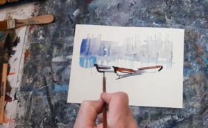 Nastavnik likovnog pokazao kako nastaje akvarel 