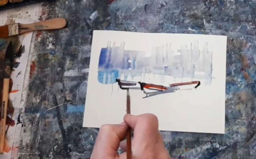 Nastavnik likovnog pokazao kako nastaje akvarel 