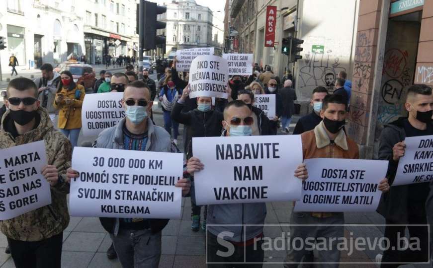 Počeli protesti ugostitelja i malih privrednika zbog lockdowna u Kantonu Sarajevo