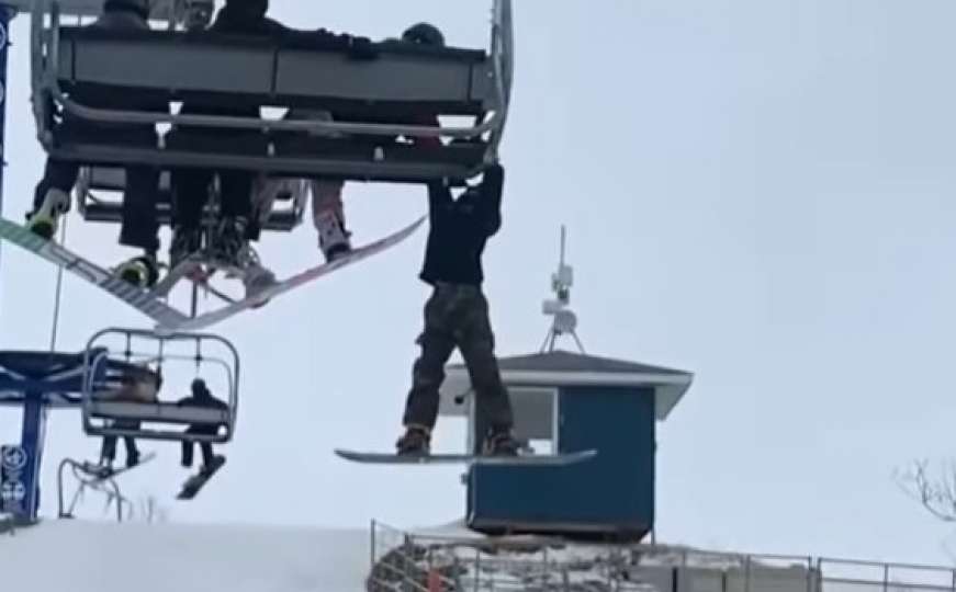 Dramatična snimka iz Kanade: Dječak visio sa ski lifta