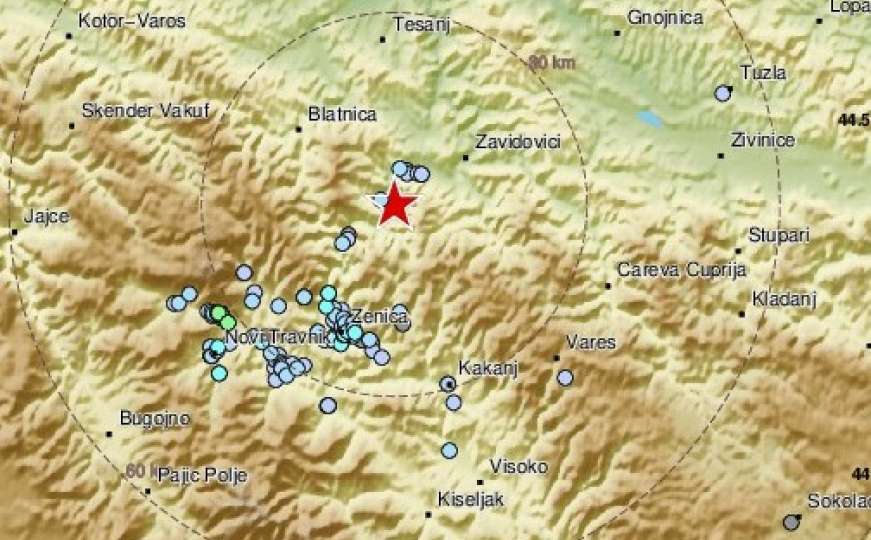 Rano jutros zemljotres u Bosni i Hercegovini