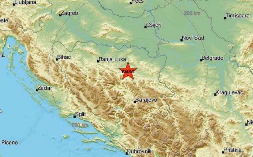 Zemljotres jačine 3.0 zatresao Bosnu i Hercegovinu