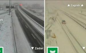 Jaka i olujna orkanska bura: Snježno nevrijeme zahvatilo Hrvatsku