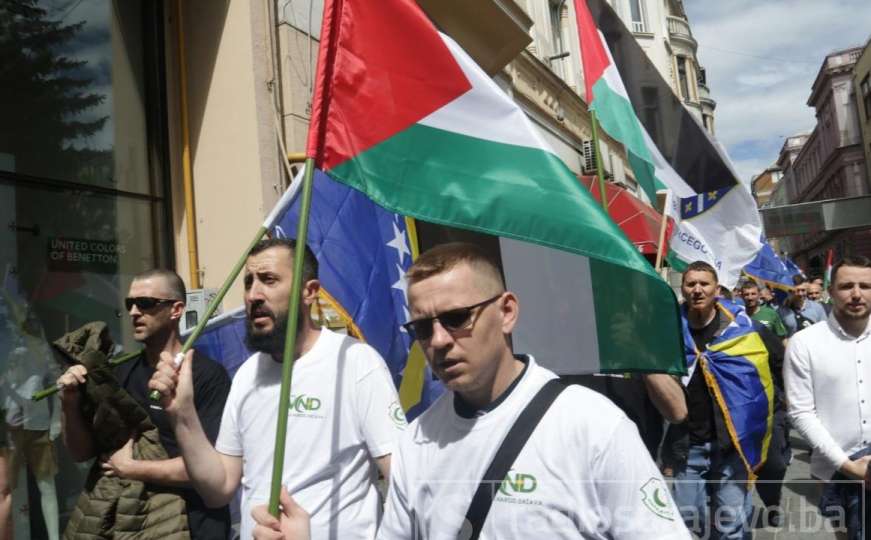 Mirni skup podrške Palestini u Sarajevu: "Uz tebe smo, Gazo"
