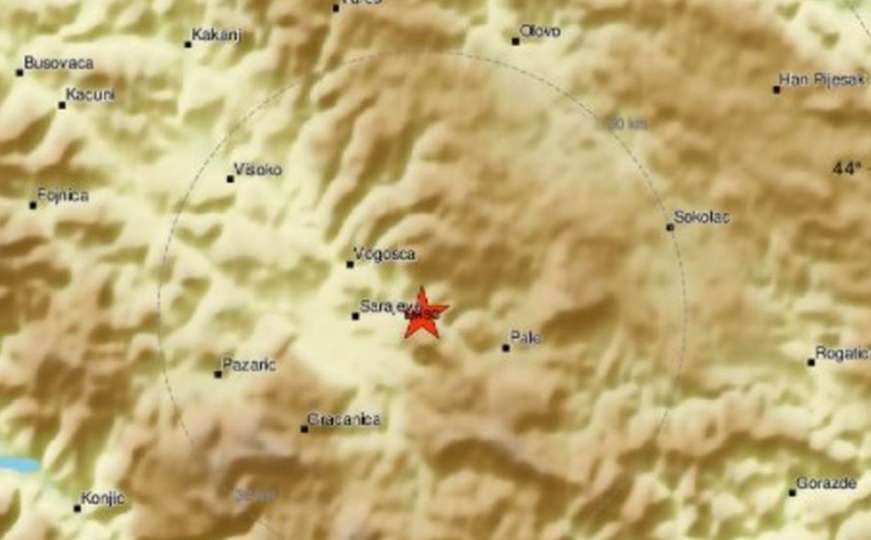 Zemljotres uznemirio Sarajlije tokom noći