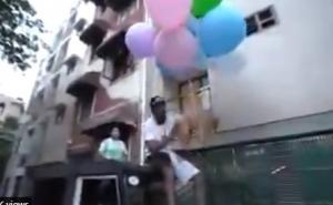 Uhapšen nakon što je zavezao psa za helijumske balone i pustio ga da leti