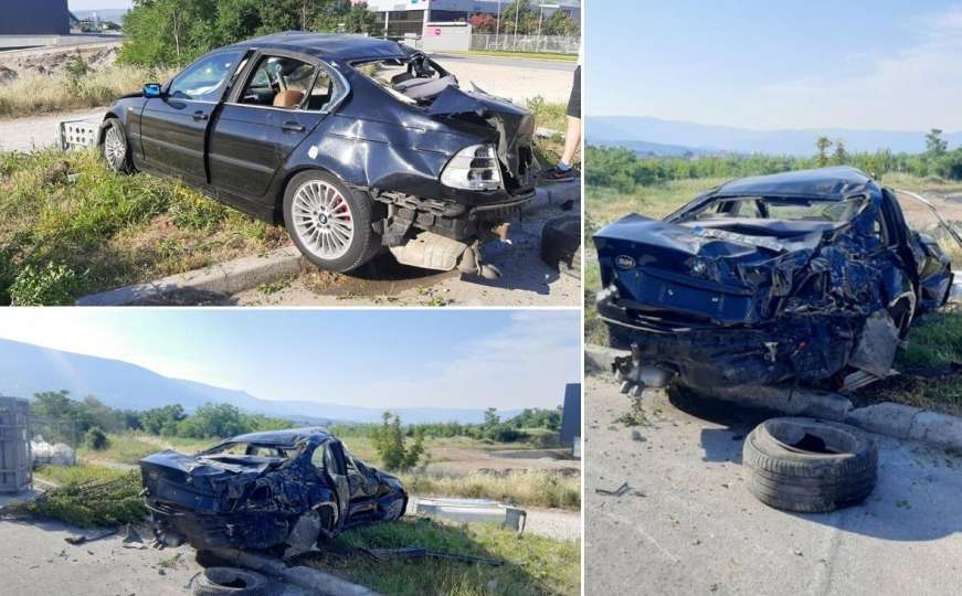 Nesreća kod Mostara: BMW izletio s ceste, povrijeđen vozač