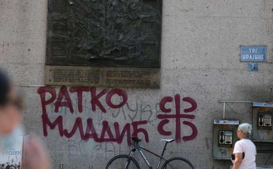 Sramno: U Banjoj Luci osvanuo grafit u znak podrške Mladiću