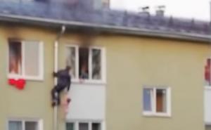 Herojsko spašavanje: Popeli se na cijev zgrade kako bi spasili djecu od požara