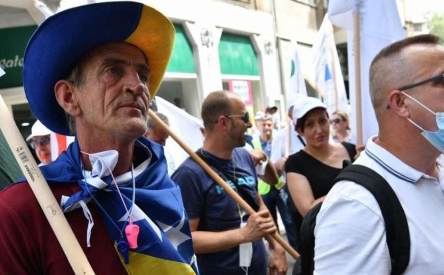 Radnici u Sarajevu protestuju: Jedan od zahtjeva minimalac od 1.000 KM
