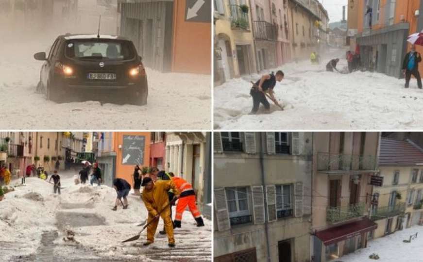 Apokaliptična oluja: U Francuskoj lopatama i grtalicama čistili led s ulica