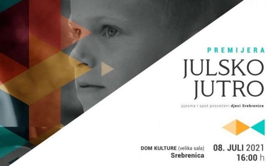 Emotivna poruka:  Video spot za pjesmu "Julsko jutro" premijerno u Srebrenici