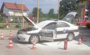 Drama u bh. gradu: Na benzinskoj pumpi se zapalio policijski automobil