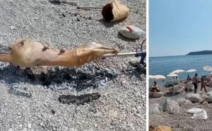 Nevjerica na plaži kod Budve: Pored kupača okrenuo jagnje na ražnju 